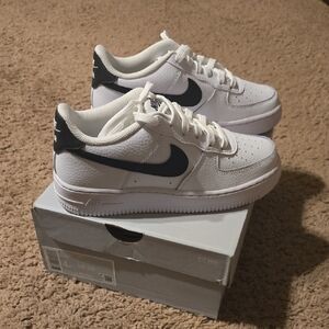 Nike Air Force 1 White and Black Sneakers